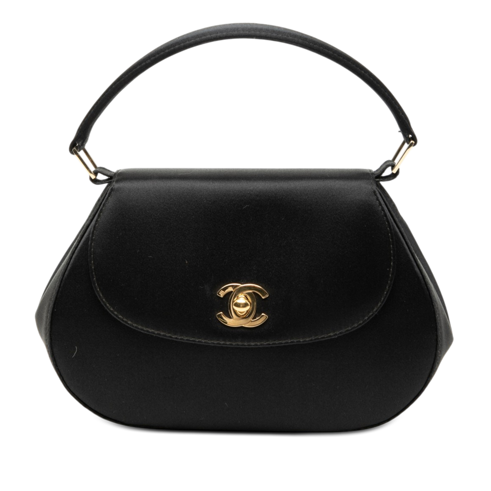 Pre-Loved Chanel CC Satin Top Handle Flap